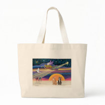 Xmas Star - Brown and Orange Tabby cats (two) Canvas Bag