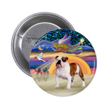 Xmas Star (R) - English Bulldog 5 Button
