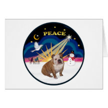 Xmas Sunrise (R) - English Bulldog 1 Card