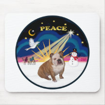 Xmas Sunrise (R) - English Bulldog 1 Mousepad