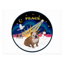 Xmas Sunrise (R) - English Bulldog 1 Postcards