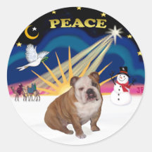 Xmas Sunrise (R) - English Bulldog 1 Sticker