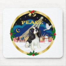 Xmas Sunrise - Tri Colour Cavalier King Charles Mousepads