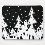 Xmas town_white mouse mat