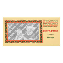 XMasHolder, Christmas1910AaCnframePC, Smiths, f... Customized Photo Card