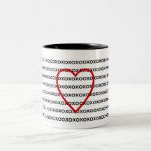 xoxo heart mug