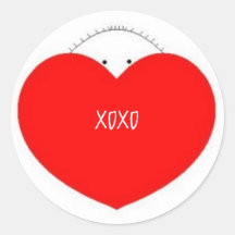 xoxo heart sticker
