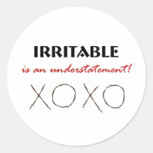 XOXO irritable Autocollant Rond