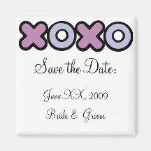 XOXO Save the Date Magnet