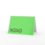 xoxo, Valentine's Day Card Plain green