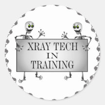 Xray In Training Round Stickers