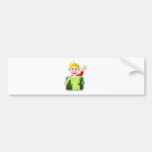 Xray Man Waving Bumper Sticker
