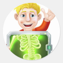 Xray Man Waving Stickers