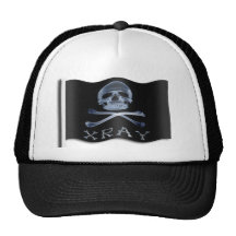 XRAY PIRATE Flag RADIOLOGY JOLLY ROGER Trucker Hats