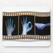 XRAY SIGN LANGUAGE FILM - HAND OK HANDSHAKE MOUSEPADS