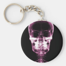 XRAY SKELETON SKULL PINK KEYCHAINS