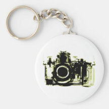 XRAY VISION CAMERA BLACK YELLOW KEYCHAINS