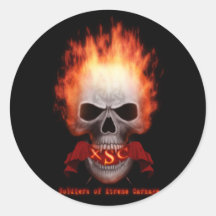 xSc Flaming Skull stickers
