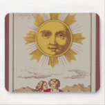XVIIII Le Soleil, French tarot card of the Sun Mouse Pads
