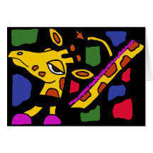 XX art de cubiste de girafe Cartes