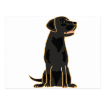 XX- Awesome Black Labrador Retriever Design Post Cards
