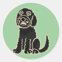XX- Awesome Labradoodle Puppy Dog Round Sticker