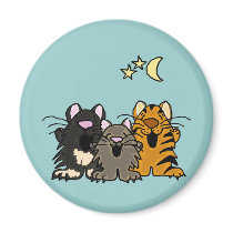 XX- Awesome Singing Cats Fridge Magnet