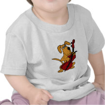 XX- Brown Puppy Dog Playing the Cello Tees
