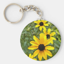 XX- Cheerful Yellow Daisy Photography Keychain