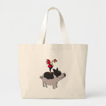 XX coq sur une bande dessinée de porc gonflée par  Sacs