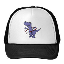 XX dinosaure drôle de T-rex utilisant le cercle de Casquette