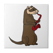 XX- Funky Ferret Playing the Saxophone Tiles