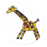 XX- Funky Giraffe Cartoon Stickers