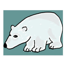XX- Funky Polar Bear Post Card