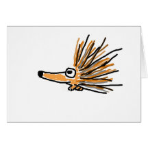 XX- Funky Porcupine Greeting Card