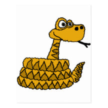 XX- Funky Rattlesnake Cartoon Post Card