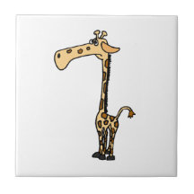XX- Funny Giraffe Cartoon Tile