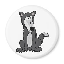 XX- Funny Goofy Grey Wolf