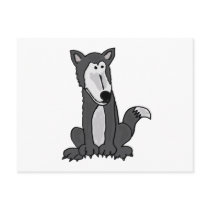 XX- Funny Goofy Grey Wolf