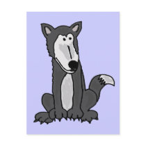 XX- Funny Goofy Grey Wolf