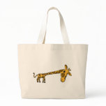XX- Funny Leaning Giraffe Tote Bags