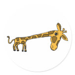 XX- Funny Leaning Giraffe Stickers