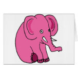 XX- Funny Pink Elephant Card
