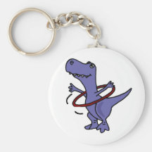 XX- Funny T-rex Dinosaur Using Hula Hoop Key Chains