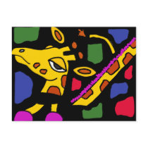 XX- Giraffe Cubist Art Postcards