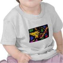 XX- Giraffe Cubist Art Tee Shirt