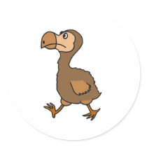 XX- Hilarious Dodo Bird Design Round Sticker
