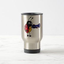 XX- Ladybug Playing Trumpet Cartoon Coffee Mug
