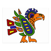 XX- Mexican Style Colourful Eagle Postcard