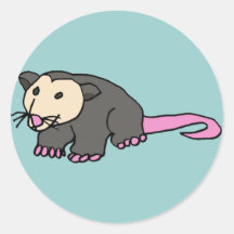XX opossum drôle Adhésifs Ronds